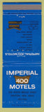 Matchbook Cover - Imperial 400 Motel Trenton NJ WEAR