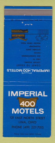 Matchbook Cover - Imperial 400 Motel Lima OH
