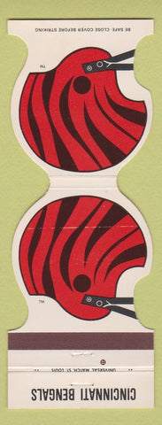 Matchbook Cover - Cincinnati Bengals Football 1981 Ettco Wire Cable Ridgewood NY