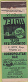 Matchbook Cover - Cosmopolitan Bar HotelOakdale LA Merchants POOR