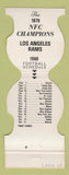 Matchbook Cover - Los Angeles Rams Football 1980