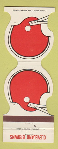 Matchbook Cover - Cleveland Browns Football 1981 Ettco Wire Cable Ridgewood NY