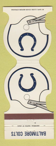 Matchbook Cover - Baltimore Colts Football 1981 Ettco Wire Cable Ridgewood NY