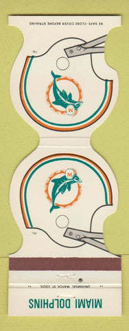 Matchbook Cover - Miami Dolphins Football 1981 WIOD 610 Radio