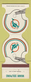 Matchbook Cover - Miami Dolphins Football 1981 Raintree Restaurant Plantation FL