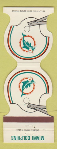 Matchbook Cover - Miami Dolphins Football 1981 Raintree Restaurant Plantation FL