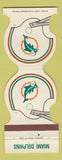 Matchbook Cover - Miami Dolphins Football 1981 Daily Dinners Dade County