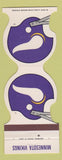 Matchbook Cover - Minnesota Vikings Football 1981 MacQueen Equipment St Paul MN
