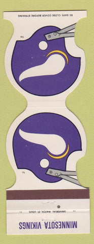 Matchbook Cover - Minnesota Vikings Football 1981 MacQueen Equipment St Paul MN