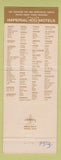 Matchbook Cover - Imperial 400 Motel Everett WA