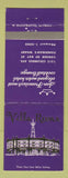 Matchbook Cover - Villa Roma Restaurant San Francisco CA