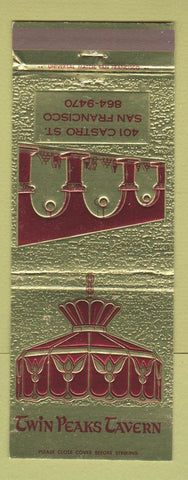 Matchbook Cover - Twin Peaks Tavern San Francisco CA