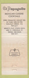 Matchbook Cover - El Papagallo Mexican Restaurant Reno NV Walnut Creek CA