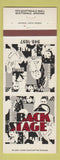 Matchbook Cover - Back Stage Restaurant Scottsdale AZ