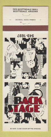 Matchbook Cover - Back Stage Restaurant Scottsdale AZ