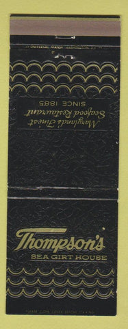 Matchbook Cover - Thompson's Sea Girt House Baltimore MD