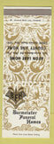 Matchbook Cover - Burmeister Funeral Homes Cleveland OH