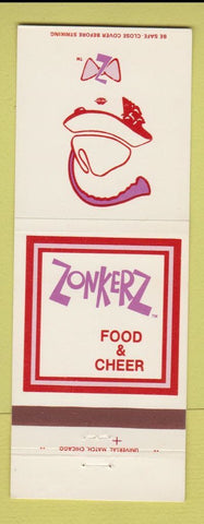 Matchbook Cover - Zonkerz Restaurant Fort Wayne IN