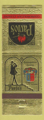 Matchbook Cover - Pavio's Restaurant Philadelphia PA