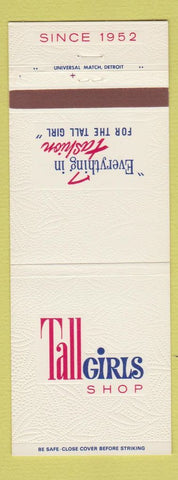 Matchbook Cover - Tall Girls Shop Troy MI Toledo OH South Bend IN Flint MI