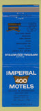 Matchbook Cover - Imperial 400 Motel Granite City IL