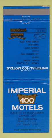Matchbook Cover - Imperial 400 Motel Granite City IL