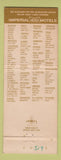 Matchbook Cover - Imperial 400 Motel Granite City IL