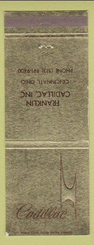 Matchbook Cover - Cadillac Franklin Cincinnati OH WEAR
