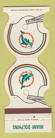 Matchbook Cover - Miami Dolphins Football 1981 Merchants Bank Miami FL