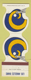 Matchbook Cover - Los Angeles Rams Football 1985 Rum Runners Seal Beach CA