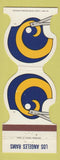 Matchbook Cover - Los Angeles Rams Football 1981 Vons Credit Union
