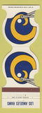 Matchbook Cover - Los Angeles Rams Football Heritage Bank 1981