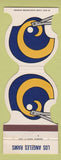 Matchbook Cover - Los Angeles Rams Football Pro Graphics Santa Ana CA 1980