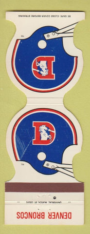 Matchbook Cover - Denver Broncos Football 1985 Steel Commerce City Colorado