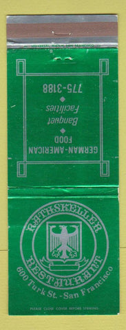 Matchbook Cover - Rathskeller Restaurant San Francisco CA