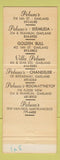 Matchbook Cover - Peluso's Restaurant San Francisco Oakland CA