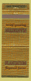 Matchbook Cover - Plantation Beef Steak House San Francisco CA