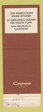 Matchbook Cover - Plantation Beef Steak House San Francisco CA