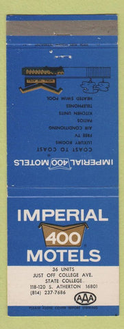 Matchbook Cover - Imperial 400 Motels State College PA