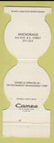 Matchbook Cover - The Restaurant Anchorage AK