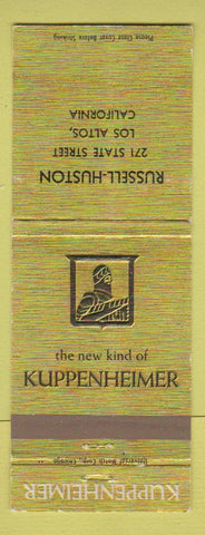Matchbook Cover - Kuppenheimer Men's Clothes Los Altos CA