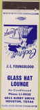 Matchbook Cover - Glass Hat Lounge Hosuton TX girlie