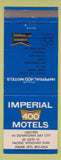 Matchbook Cover - Imperial 400 Motel Bay City MI