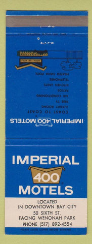 Matchbook Cover - Imperial 400 Motel Bay City MI