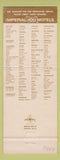 Matchbook Cover - Imperial 400 Motel Bay City MI