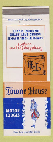 Matchbook Cover - Towne House Motor Lodges CHAIN