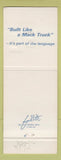Matchbook Cover - Mack Trucks 75th Anniversary