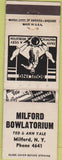 Matchbook Cover - Milford Bowling Milford NY
