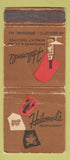 Matchbook Cover - Halwood's Restaurant Birmingham AL WORN