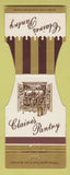 Matchbook Cover - Claire's Pantry Edmonds WA